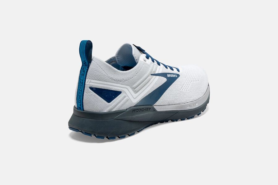 Brooks Ricochet 3 Road Running Shoes - Mens - White/Blue - BN5731620